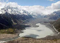 最高峰库克山和塔斯曼冰川 最高峰库克山和塔斯曼冰川