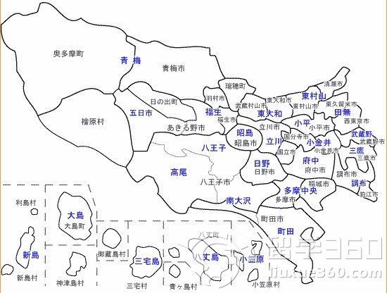 东京行政区划一览- 国外旅游- 日本留学网