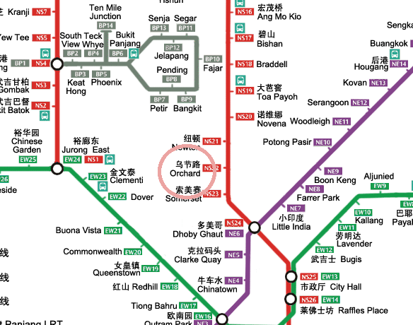 新加坡地铁图中文版下载